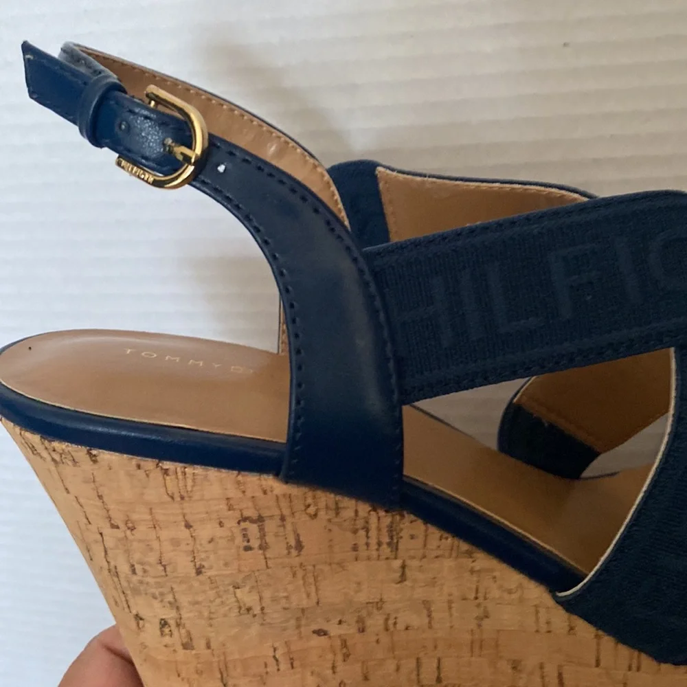 Tommy Hilfiger Kezno Cork Wedge Heel Sandals Size 10M NWOT. - Picture 6 of 10